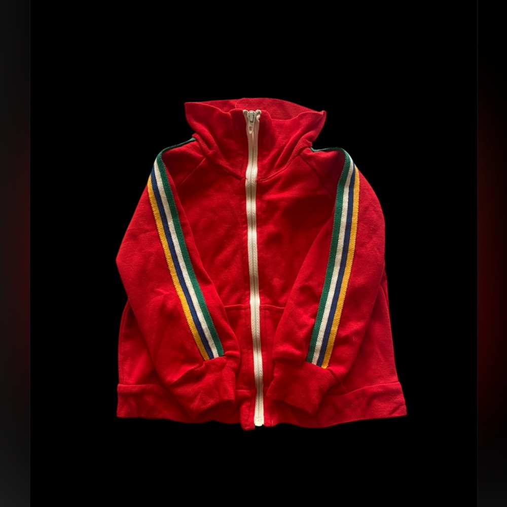 Vintage Healthtex Zip Up Red Track Sweater